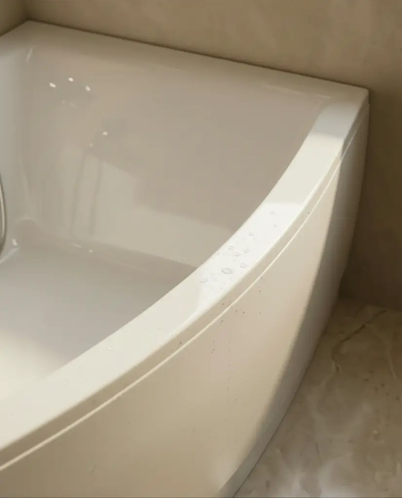 Baignoire asymétrique droite, 160x105 cm, acrylique, Veronella (6).webp