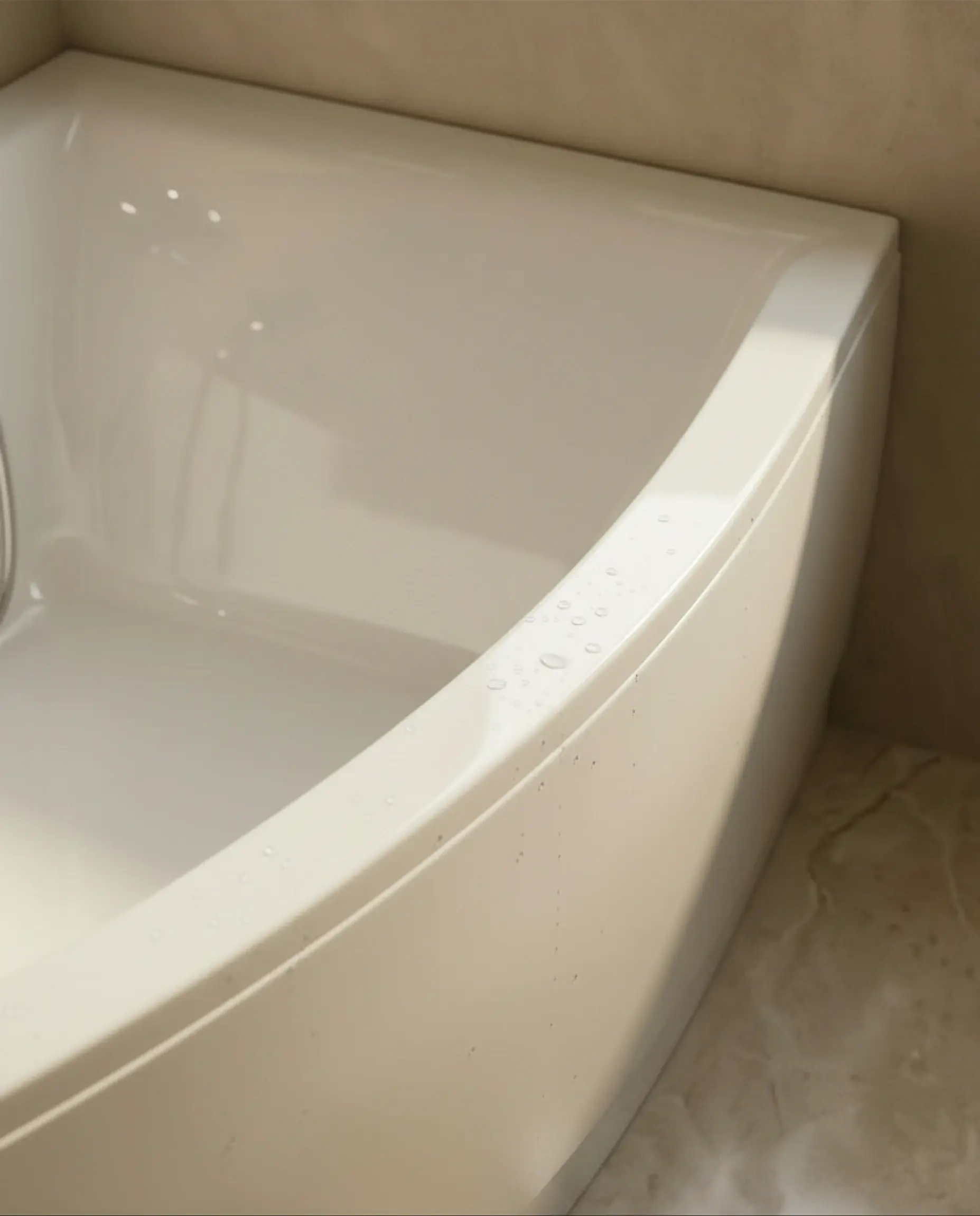 Baignoire asymétrique droite, 160x105 cm, acrylique, Veronella