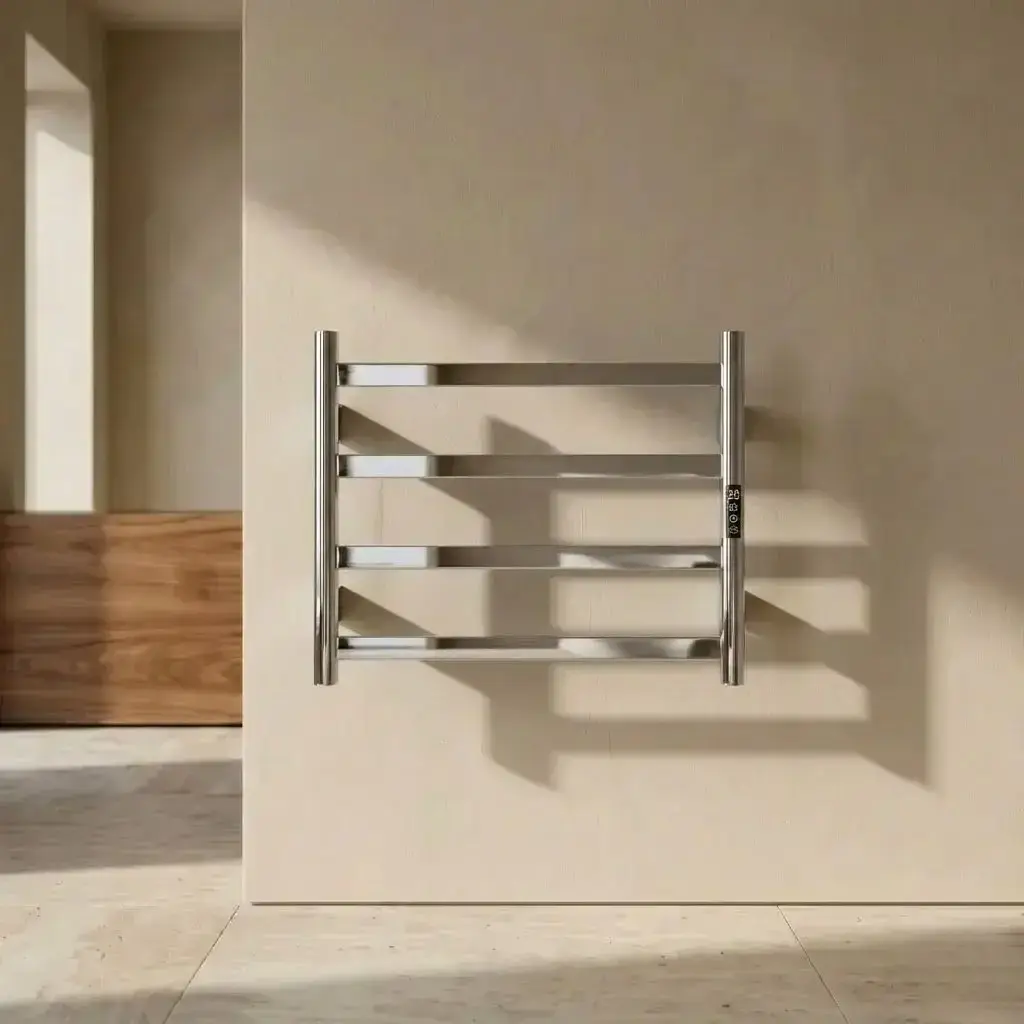 Sèche-serviettes Kalia 90W en Inox Brossé Compact