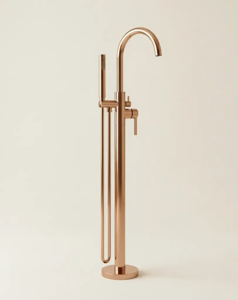 Colonne de bain au sol, doré rose, Louvre.webp