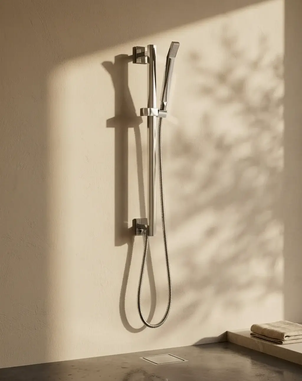 Douchette à main avec barre prise d'eau et flexible, Nova