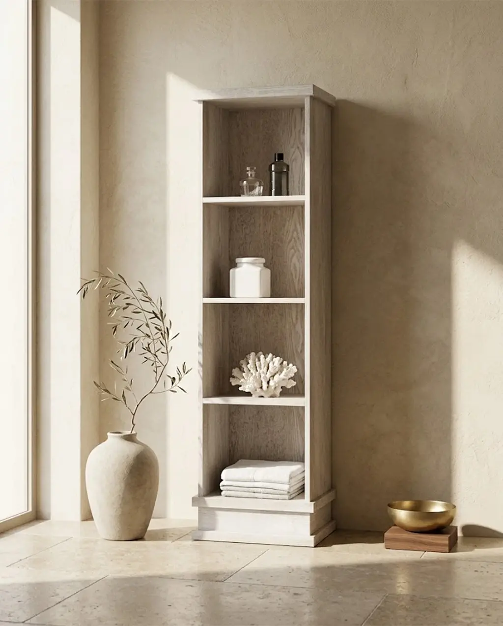 Colonne chêne blanchi, 174 cm, Terra