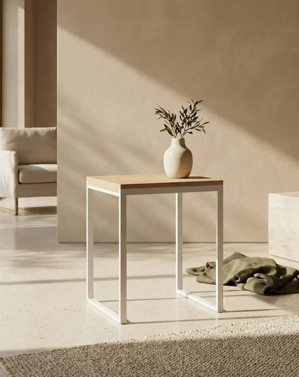 Tabouret, Frame, Blanc - Bamboo (1).webp