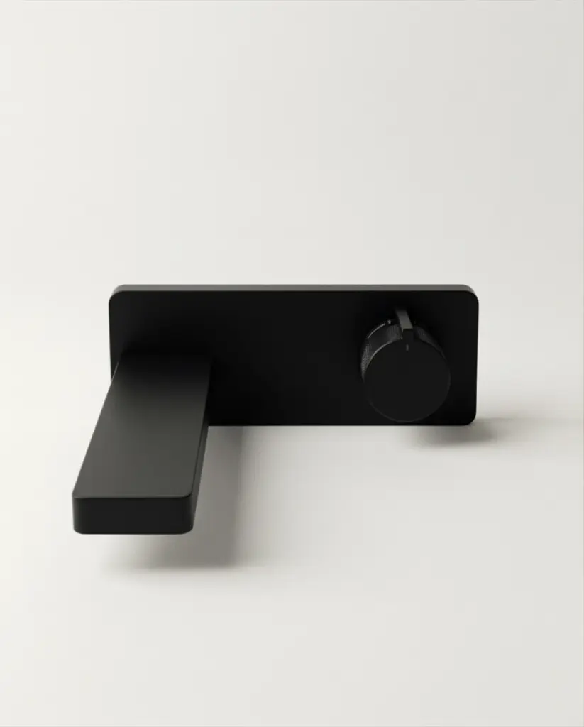 Robinet mitigeur lavabo mural encastré noir mat, Carrousel (2).webp