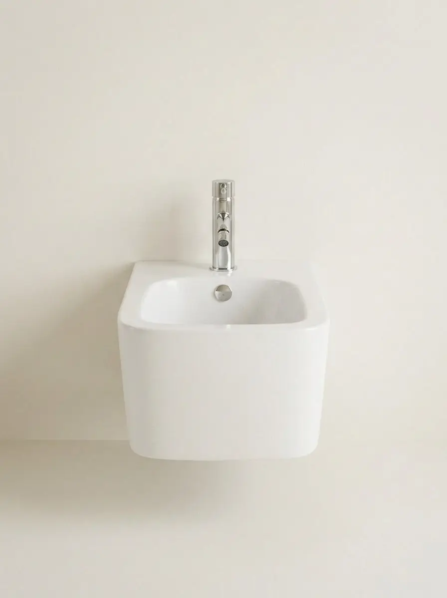 Bidet suspendu blanc, Pelza