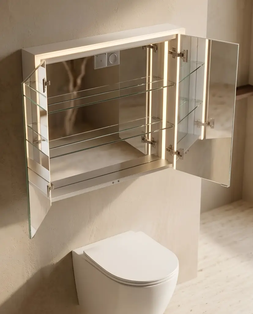 Armoire de toilette 80 cm, LED, Montebello