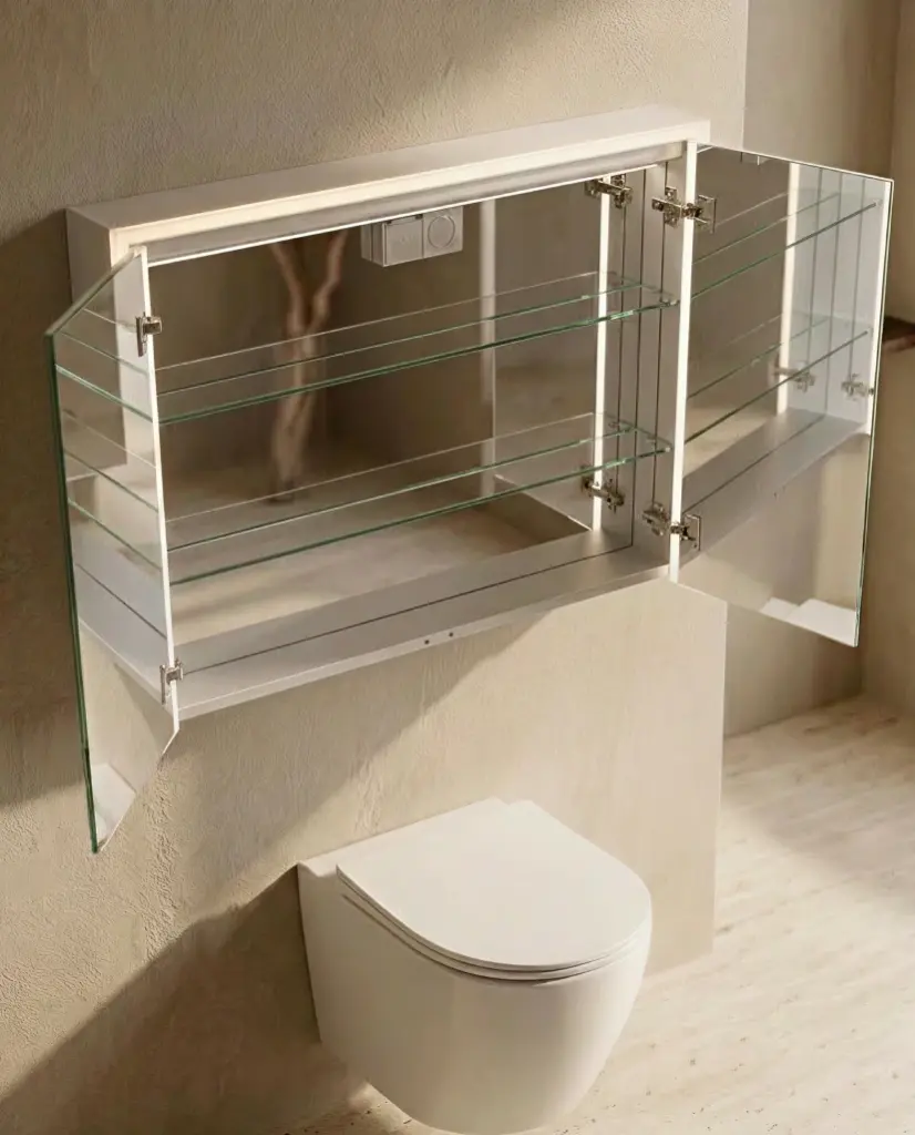 Armoire de toilette 100 cm, LED, Montebello (3).webp