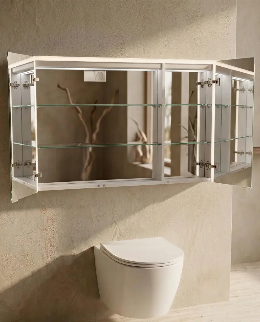 Armoire de toilette 120 cm, LED, Montebello