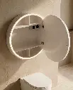 Armoire de toilette Ø60 cm, blanc, Géode.webp