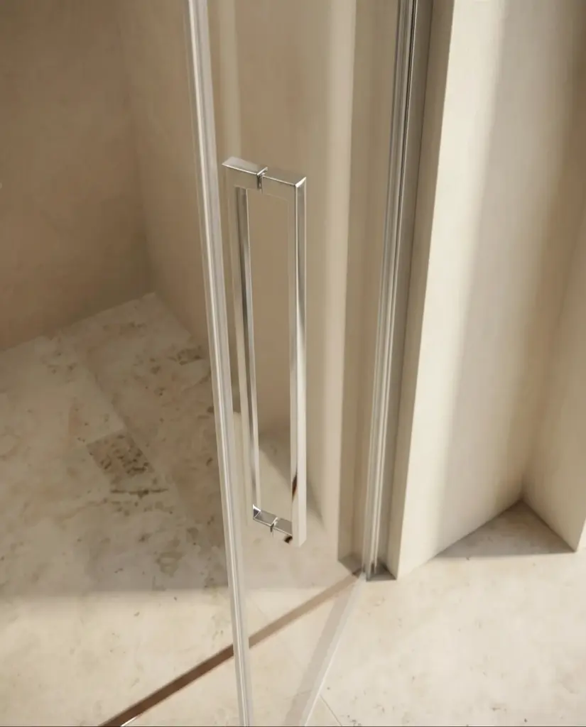 Porte de douche saloon, Sur-mesure de 58 à 95,5 cm, Chrome, Regia (3).webp