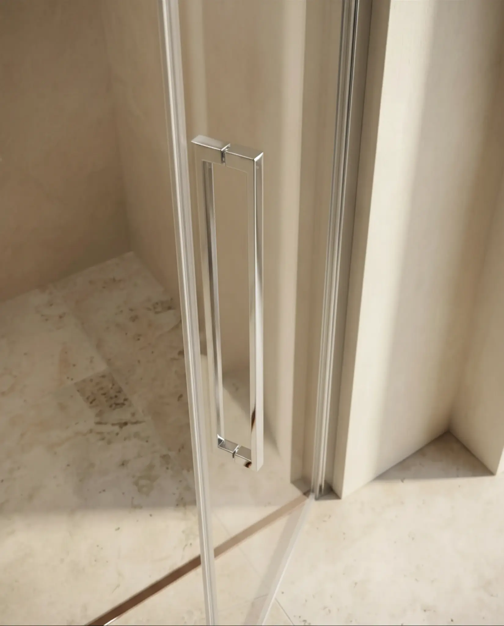 Porte de douche saloon, Sur-mesure de 58 à 95,5 cm, Chrome, Regia