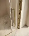Porte de douche saloon, Sur-mesure de 58 à 95,5 cm, Doré brossé, Regia.webp