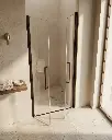 Porte de douche saloon, Sur-mesure de 58 à 95,5 cm, Noir brossé, Regia (3).webp