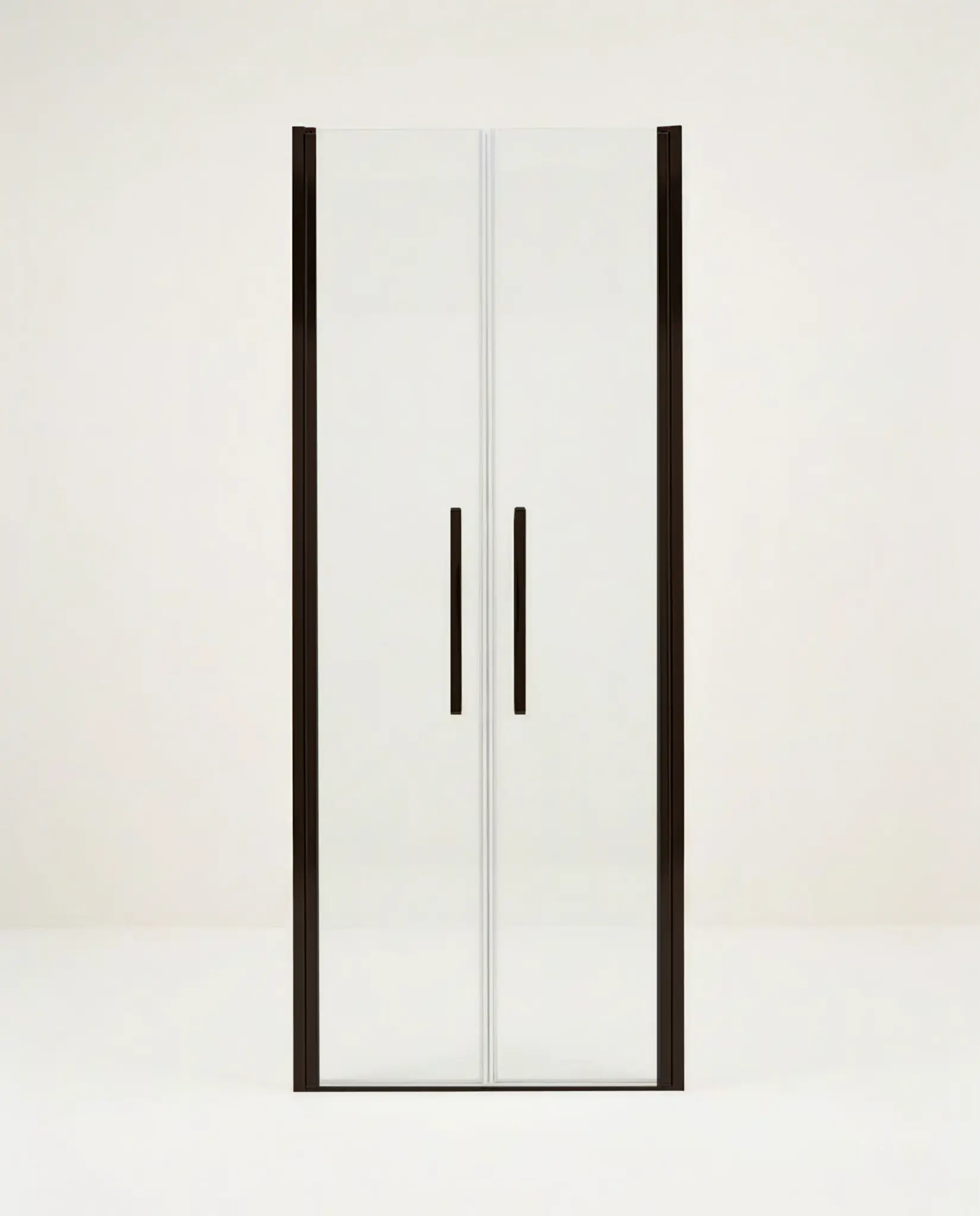 Porte de douche saloon, Sur-mesure de 58 à 95,5 cm, Noir brossé, Regia 