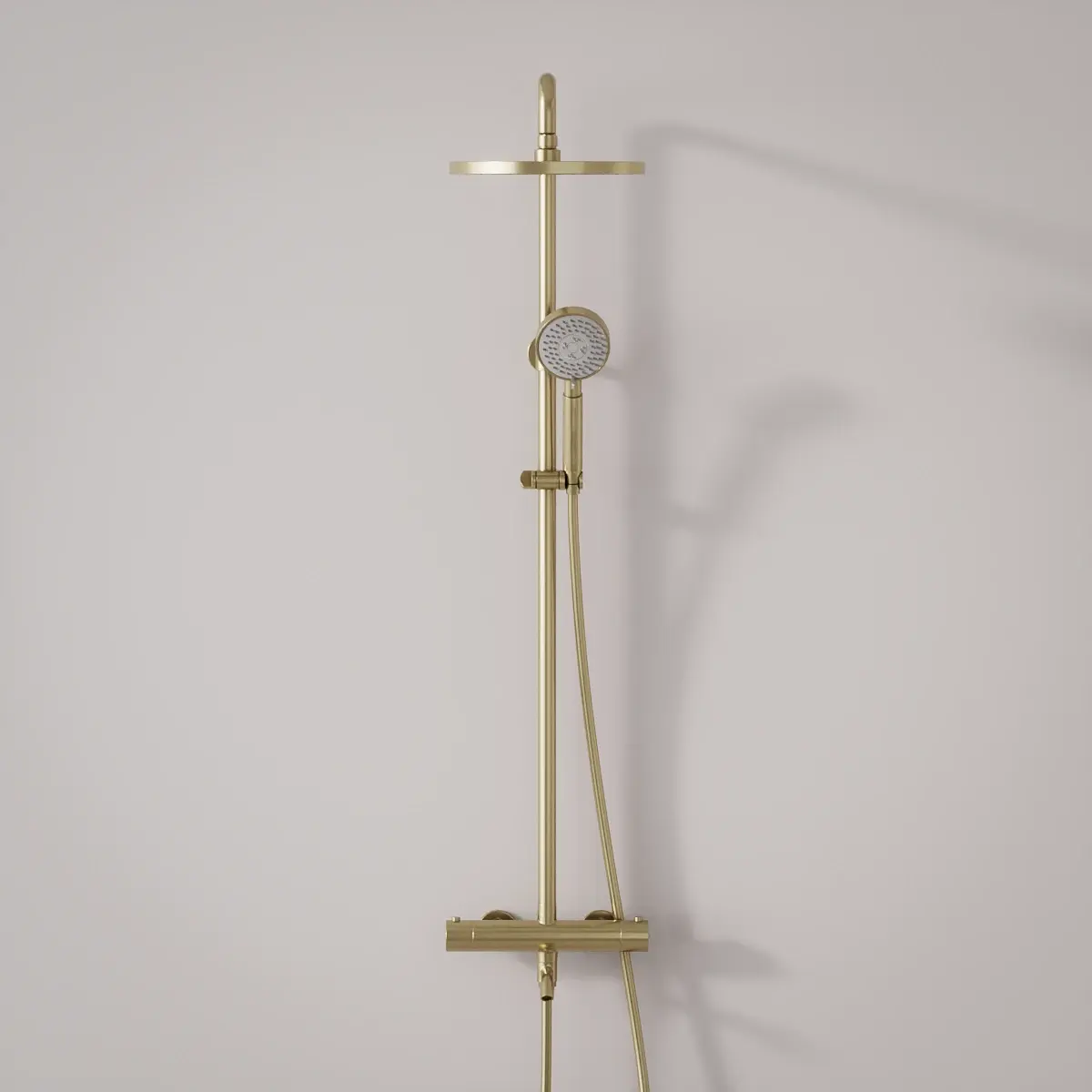 Colonne bain douche thermostatique Doré brossé, Châtelet  