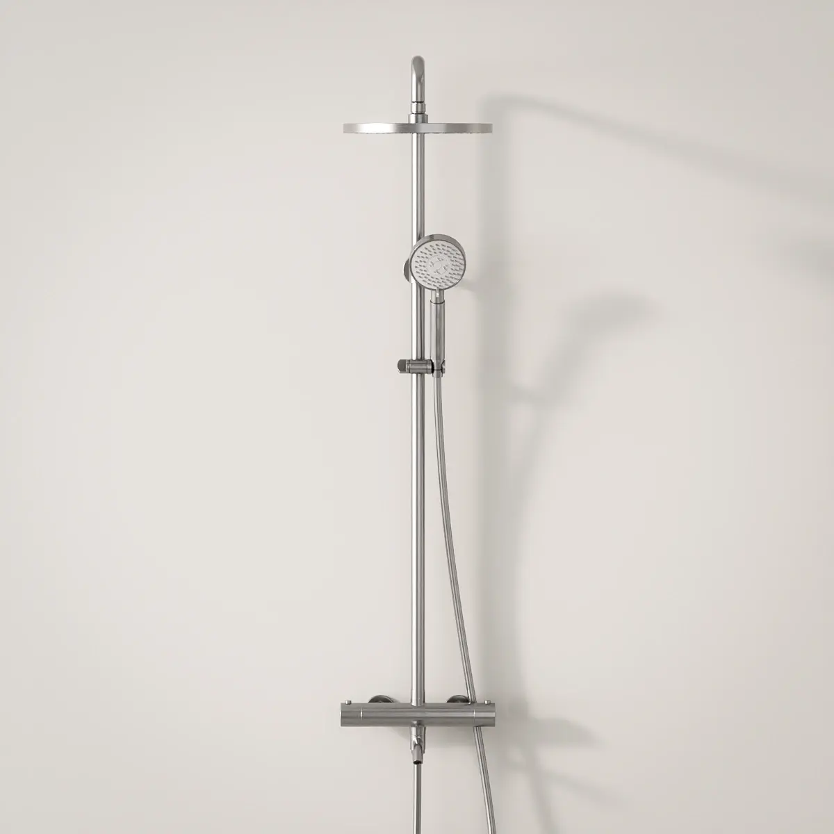 Colonne bain douche thermostatique, inox brossé, Châtelet