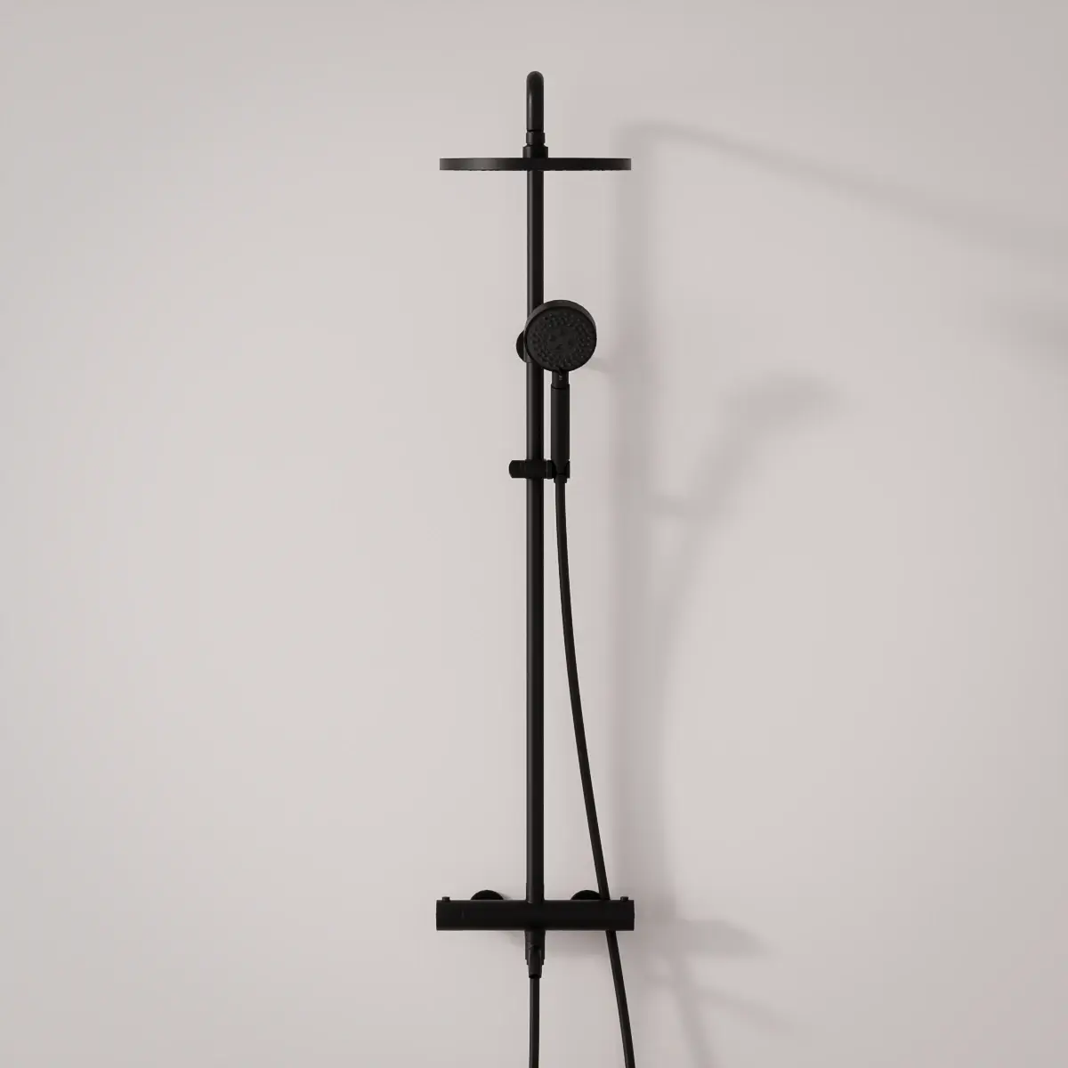 Colonne bain douche thermostatique Noir brossé, Châtelet 