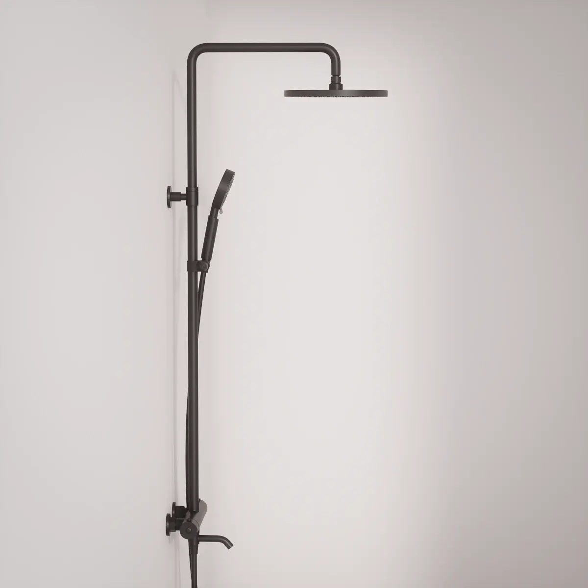 Colonne bain douche thermostatique Noir brossé, Châtelet 