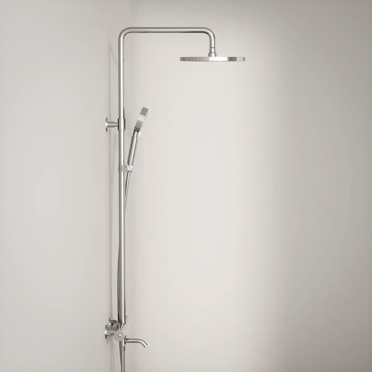Colonne bain douche thermostatique Chromé, Châtelet    