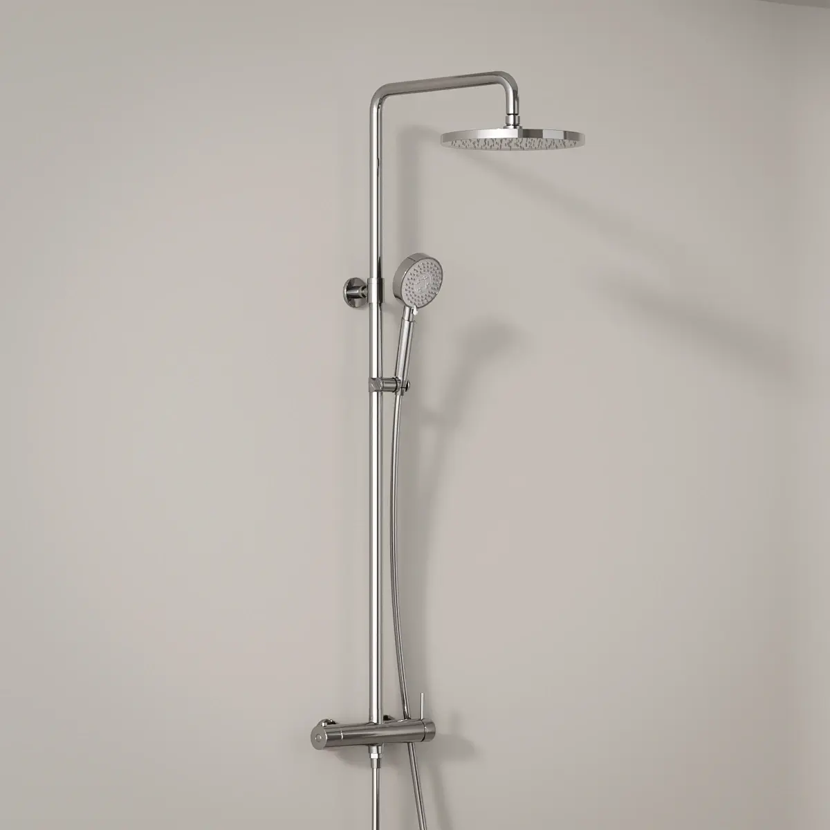 Colonne de douche mécanique chromée avec douchette multifonctions Châtelet