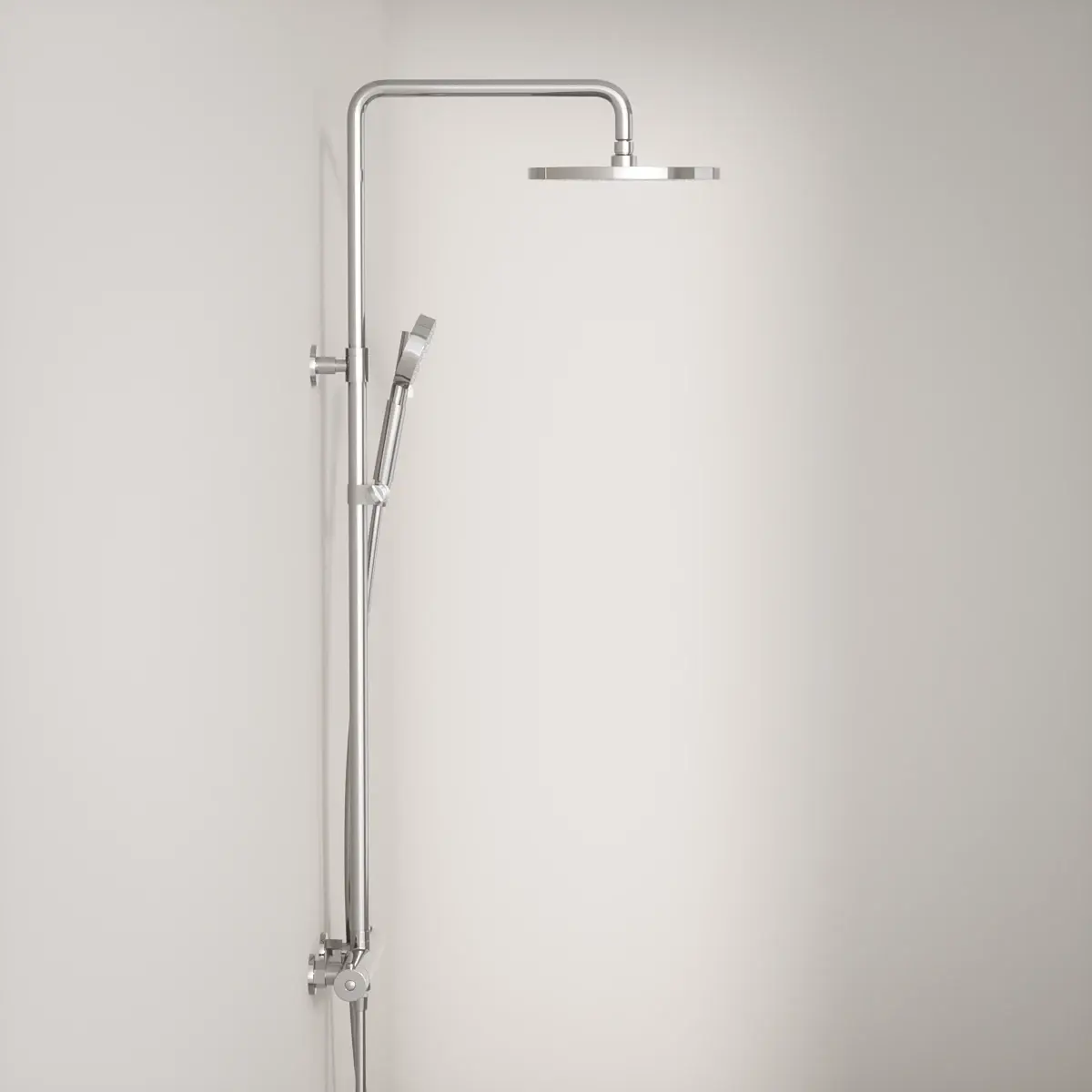 Colonne de douche avec mitigeur thermostatique, Chromé, Chatelet 