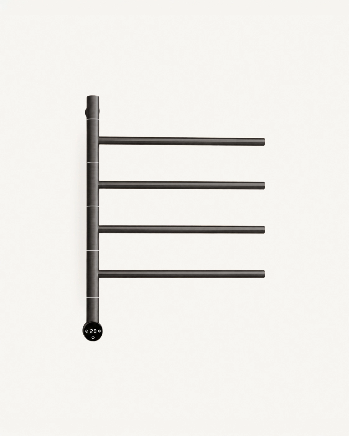 Sèche serviette 47.3x57x12cm, 75W, Gun métal brossé, Elios (3).webp