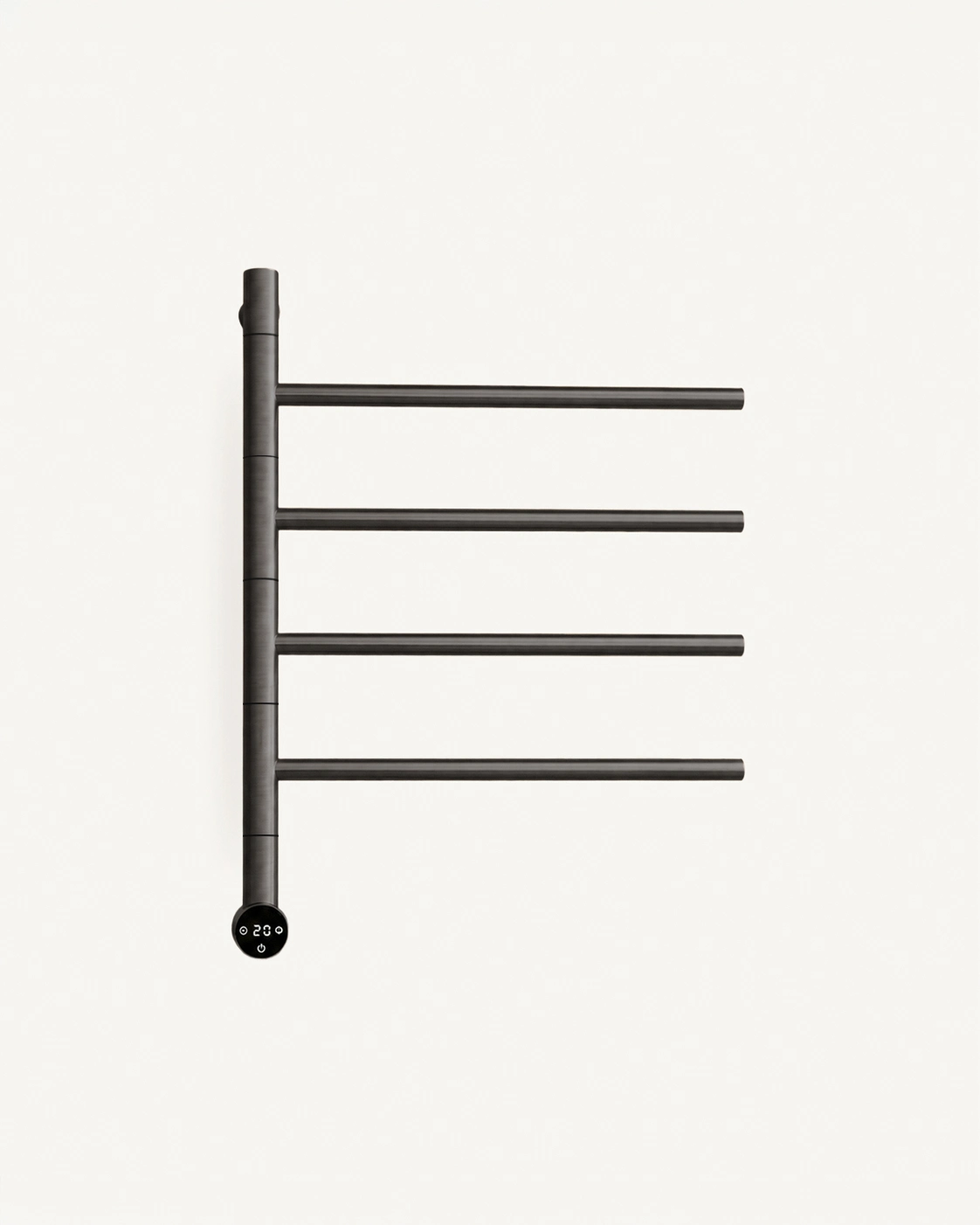 Sèche serviette 47.3x57x12cm, 75W, Gun métal brossé, Elios (3).webp