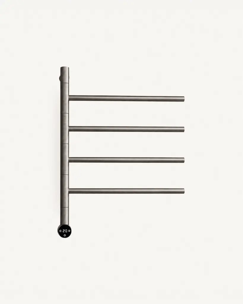 Sèche serviette 47.3x57x12cm, 75W, Inox brossé, Elios (6).webp