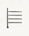 Sèche serviette 47.3x57x12cm, 75W, Inox brossé, Elios (6).webp
