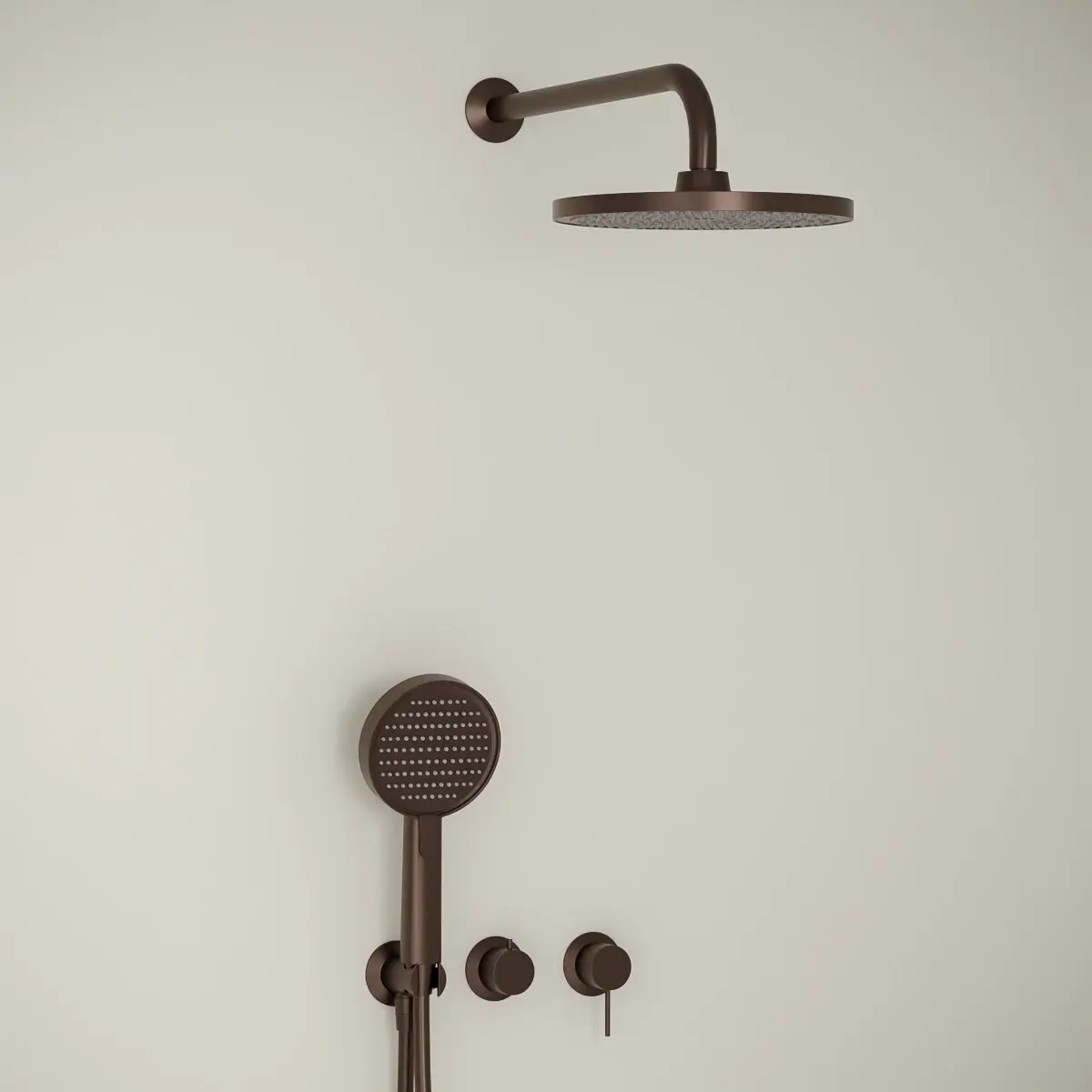 Composition mitigeur de douche encastrée, Café, Madeleine     