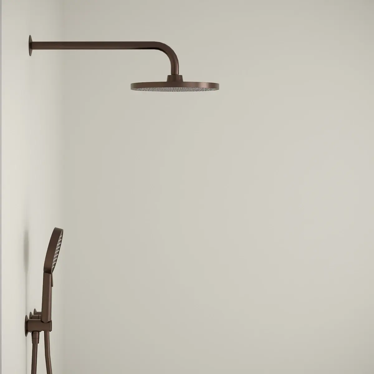 Composition mitigeur de douche encastrée, Café, Madeleine     