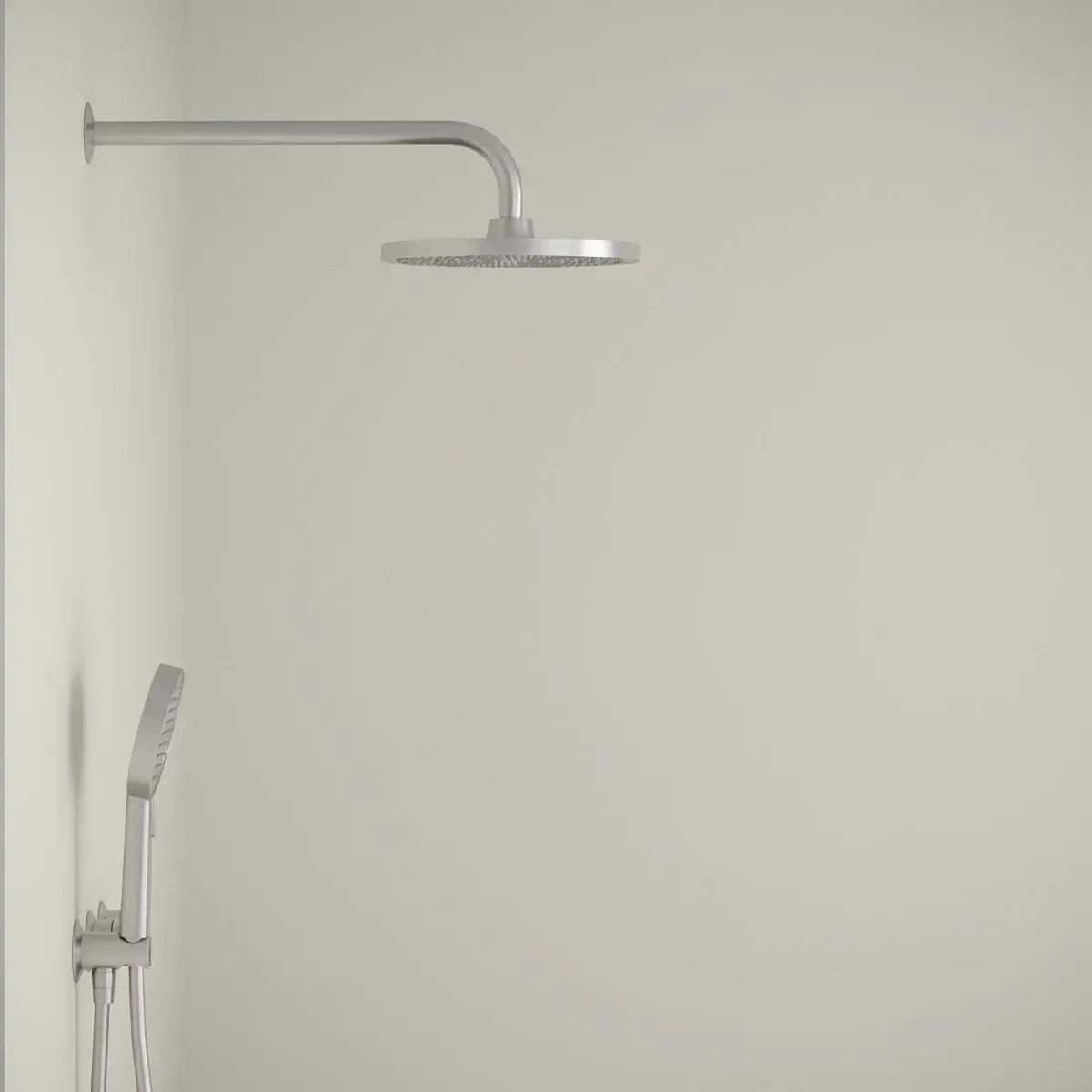 Composition mitigeur de douche encastrée, Silver white, Madeleine   