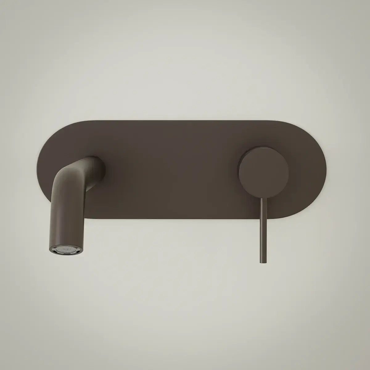 Mitigeur lavabo encastré avec plaque, Café, Madeleine