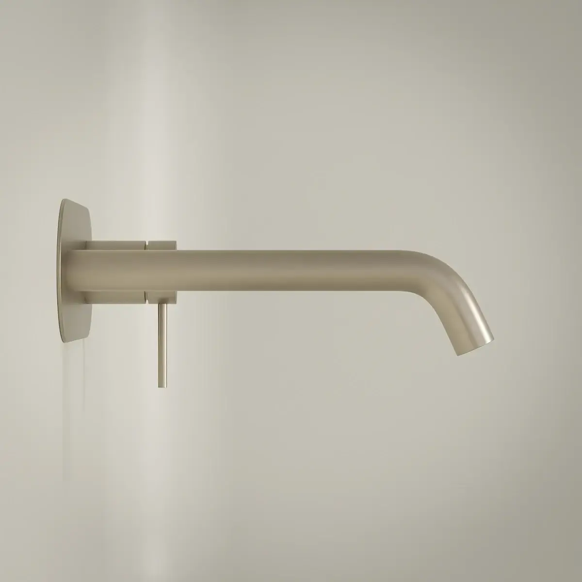 Mitigeur lavabo encastré avec plaque, Champagne, Madeleine