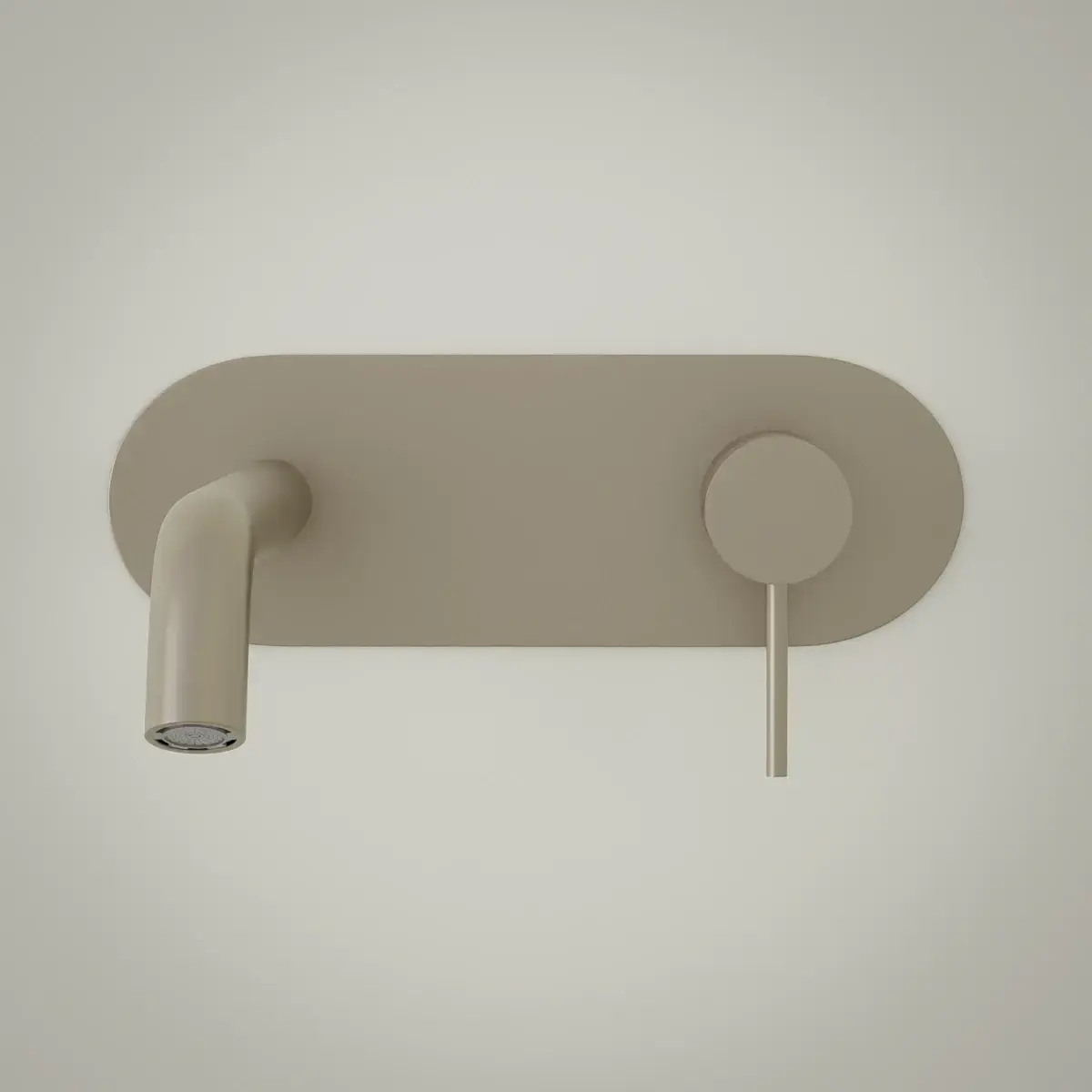 Mitigeur lavabo encastré avec plaque, Champagne, Madeleine