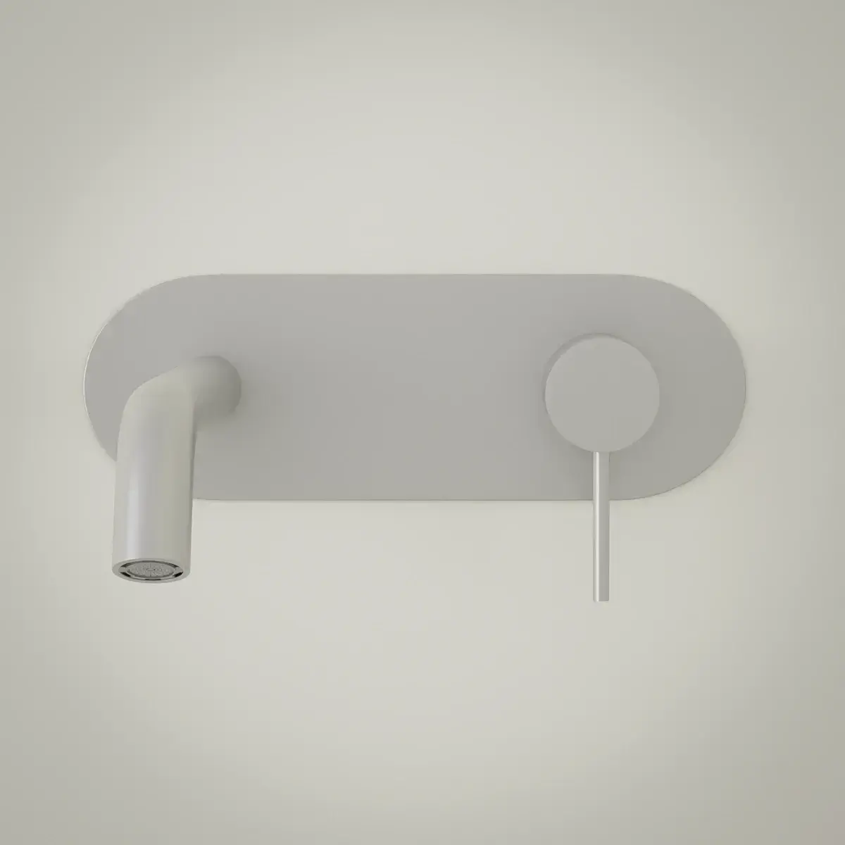 Mitigeur lavabo encastré avec plaque, Silver White, Madeleine