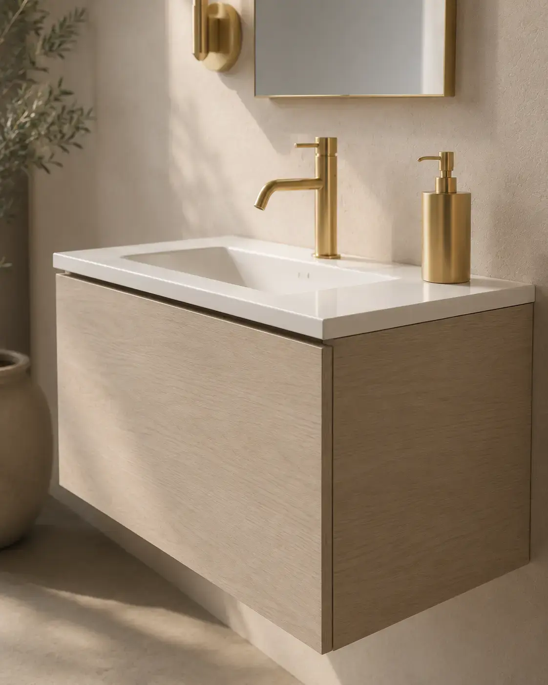 Meubles salle de bain 80cm et colonne assortie, Caruso