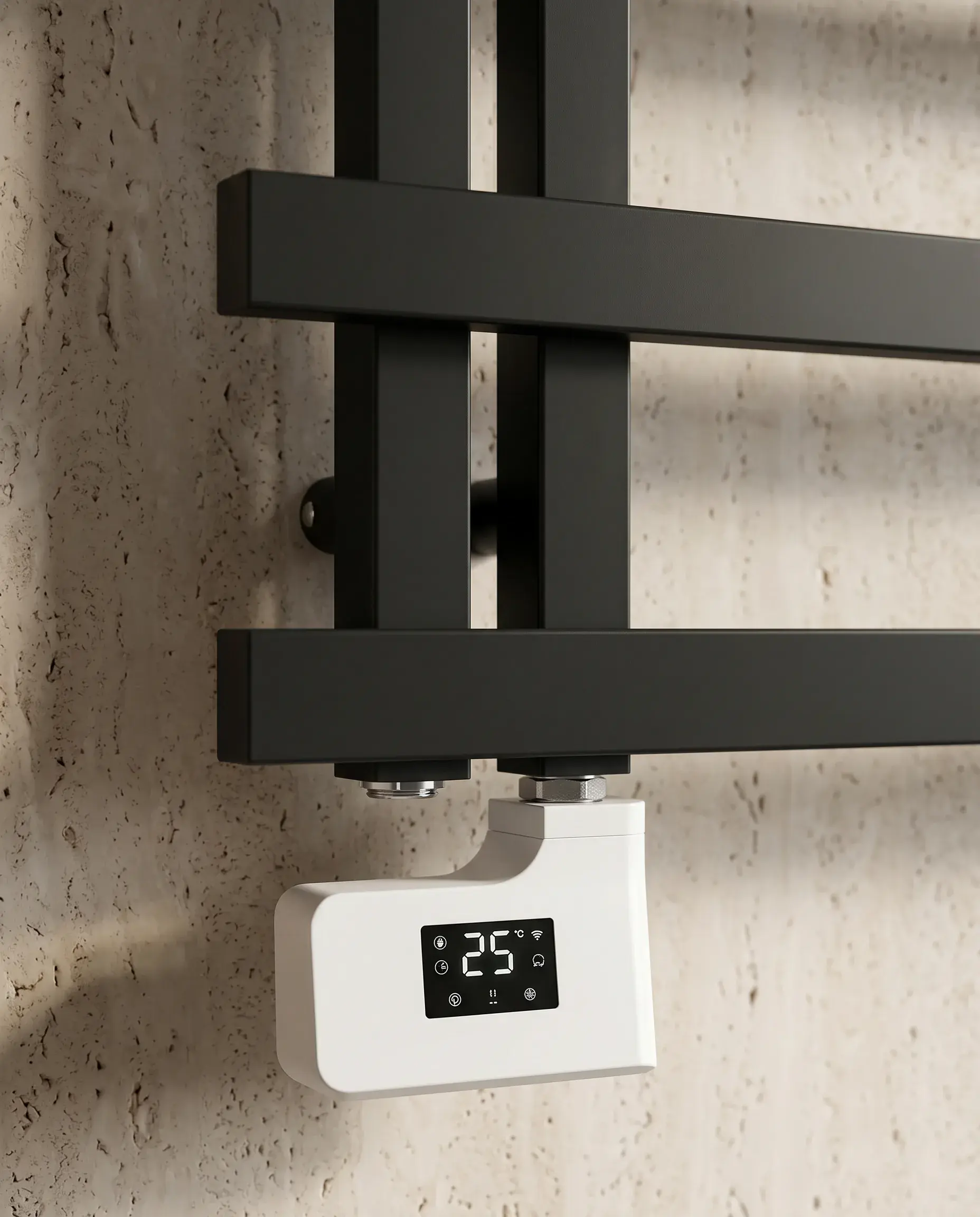 Sèche serviette électrique 400W 50X90 Noir Mat, STAN