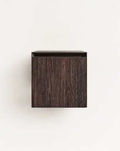 Meuble complémentaire suspendu bois noyer, 40cm , Léman.webp