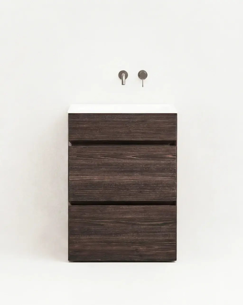 Meuble vasque modulaire bois noyer , Léman 
