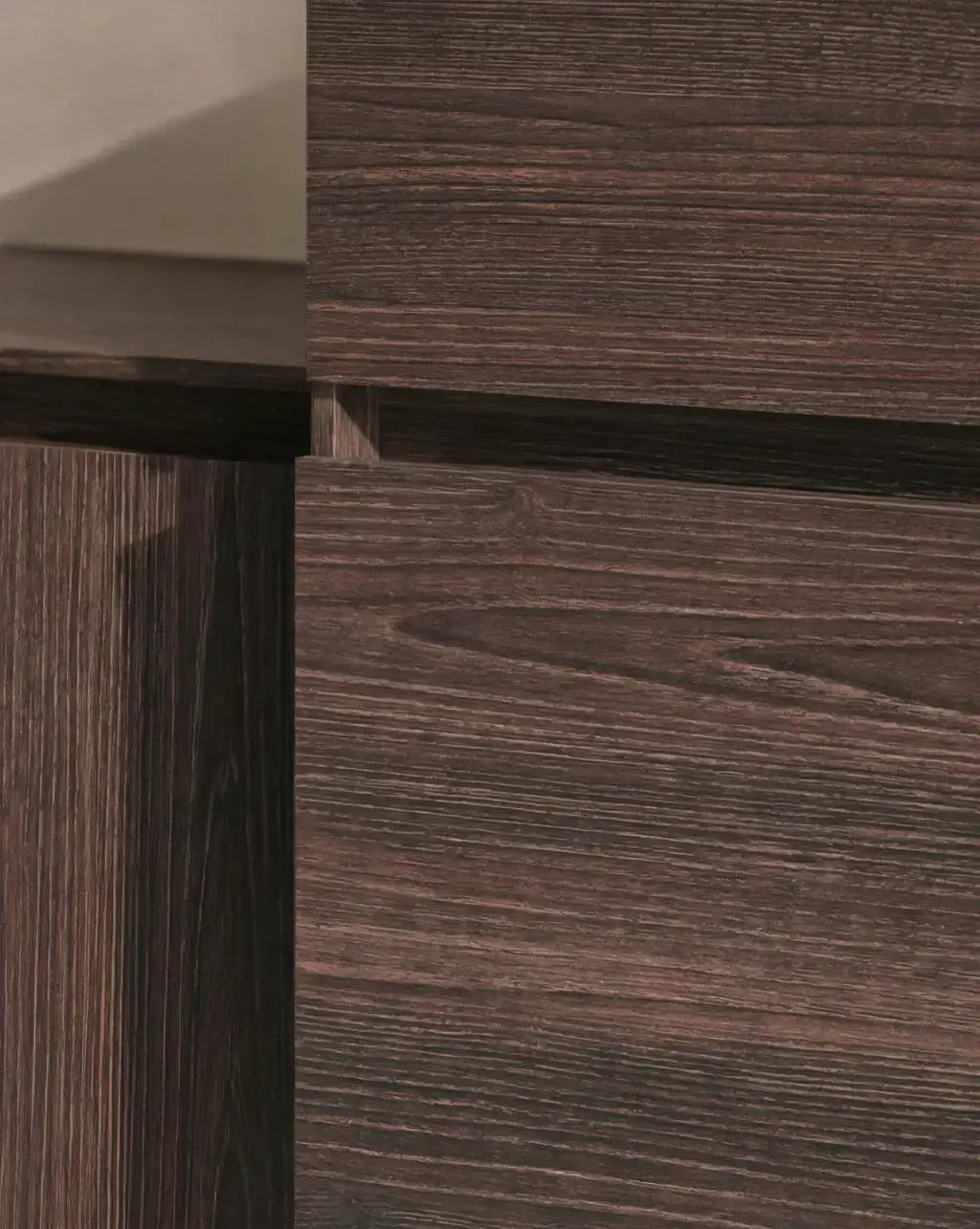 Meuble vasque modulaire bois noyer , Léman 