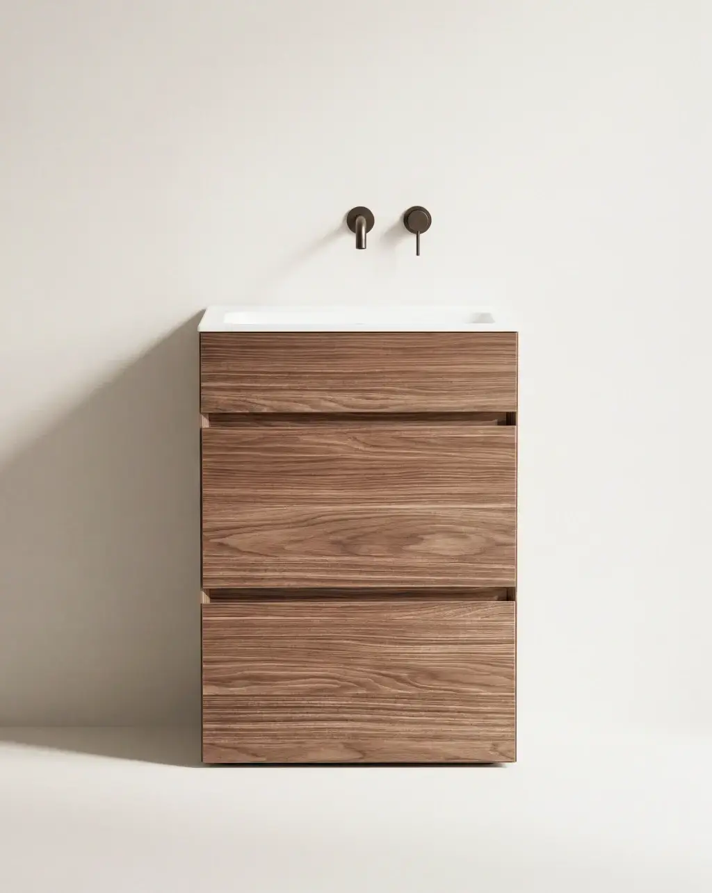 Meuble vasque modulaire bois chêne, Léman 