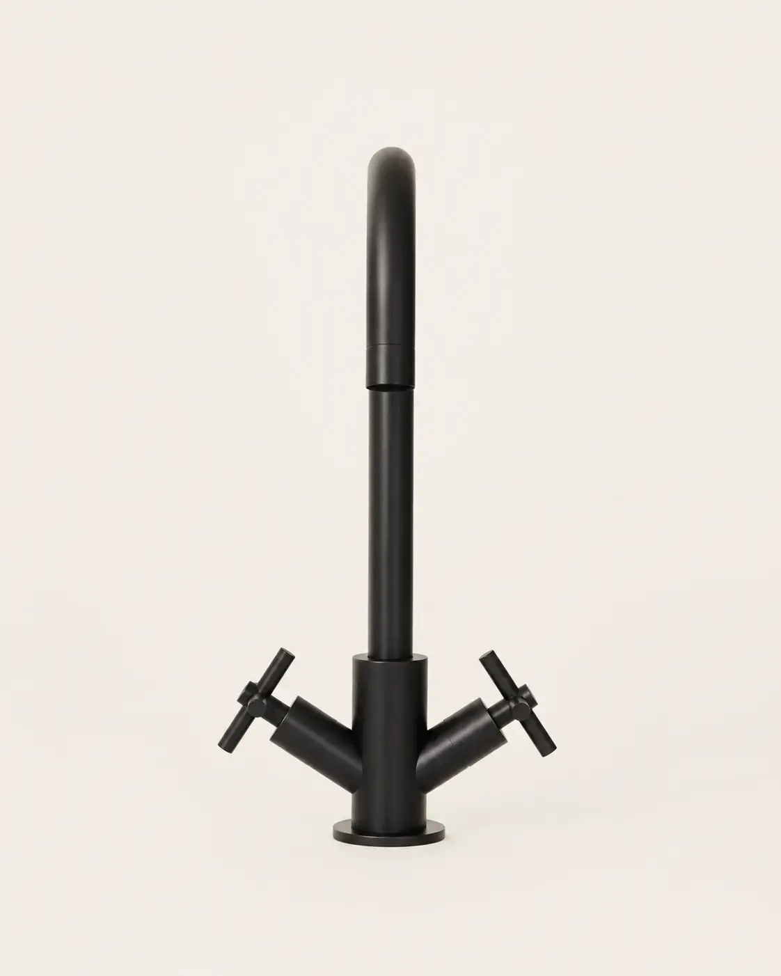 Robinet mélangeur lavabo, noir brossé, Cross II