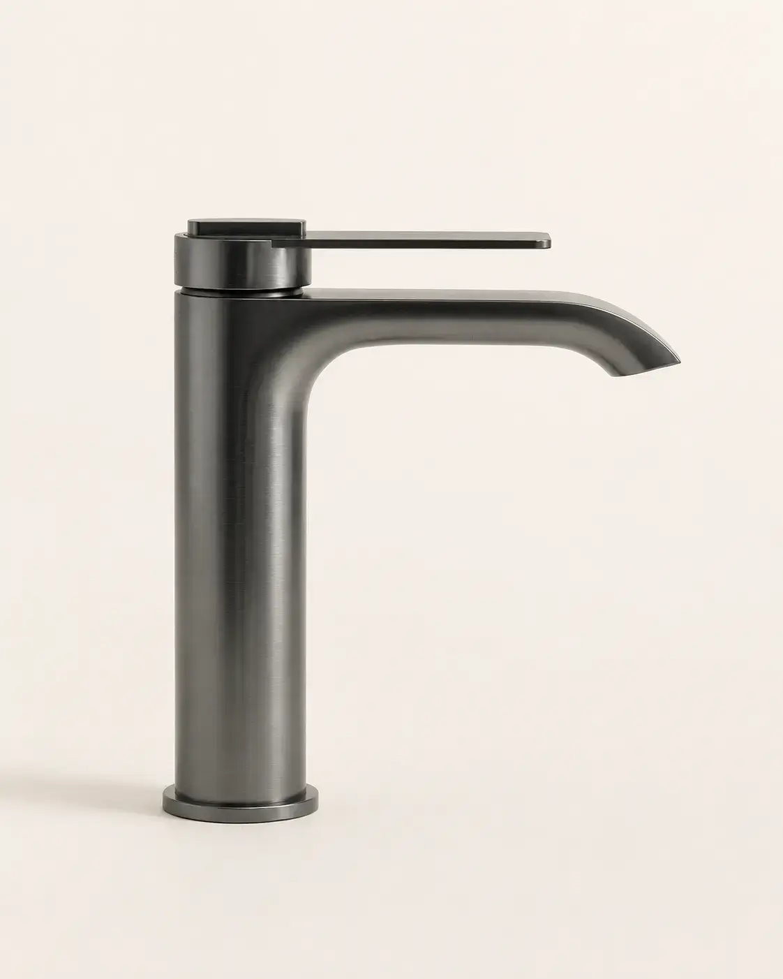 Robinet mitigeur lavabo, gun métal, Carbone 