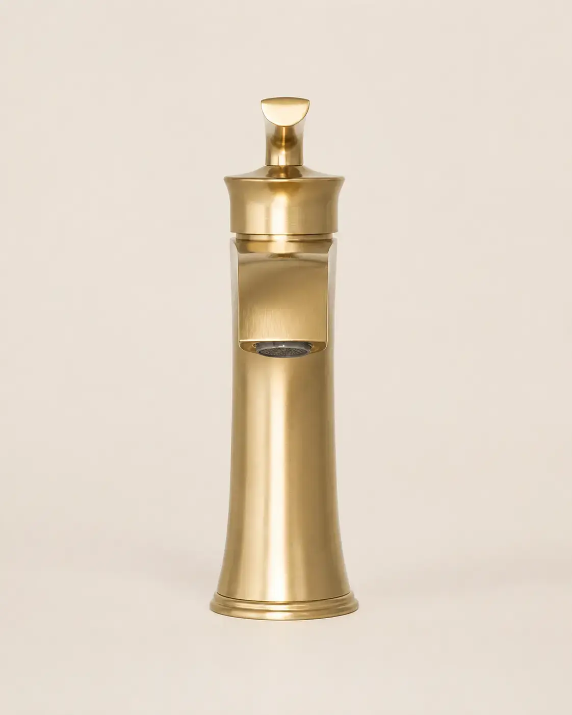 Robinet Mitigeur Lavabo doré brossé, Art Déco