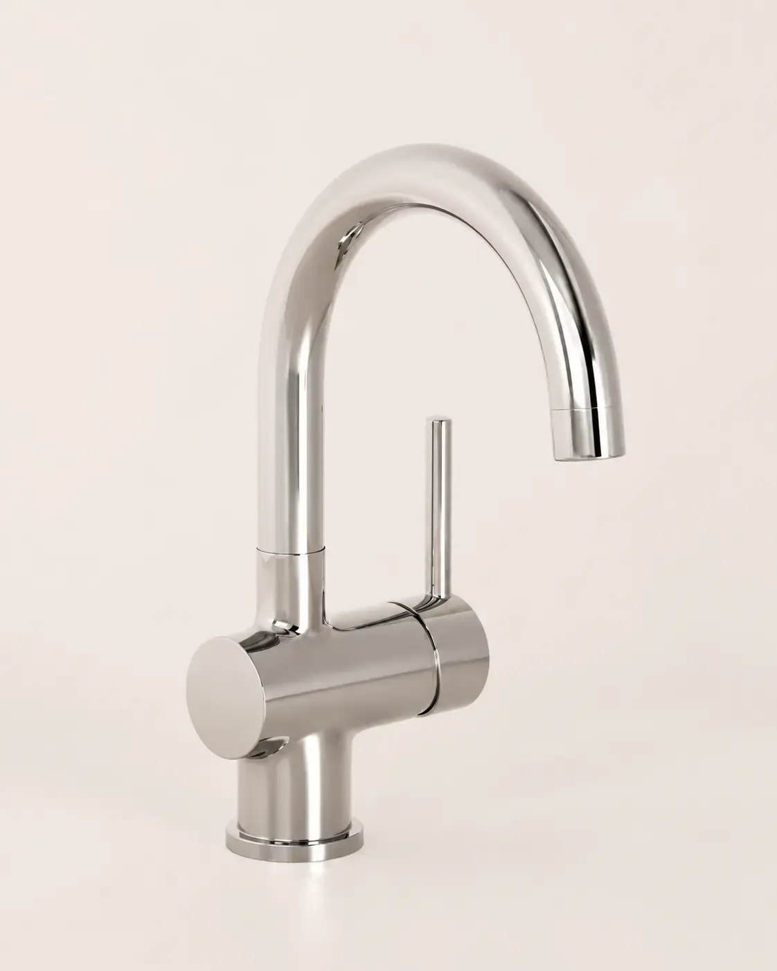 Robinet mitigeur lavabo col de cygne, chrome, Châtelet