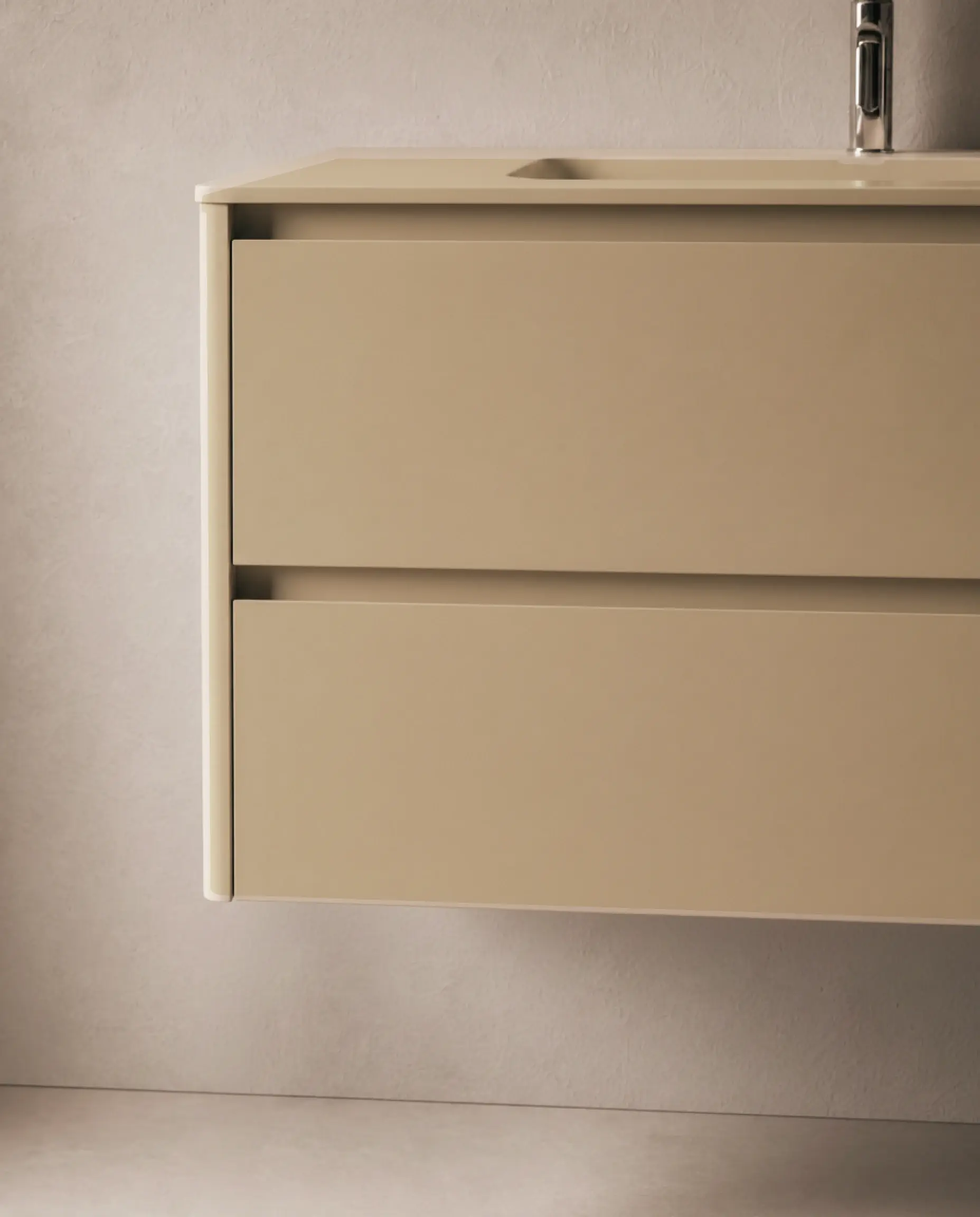 Meuble vasque avec ou sans pieds 120cm, Cappuccino mat, Vendome