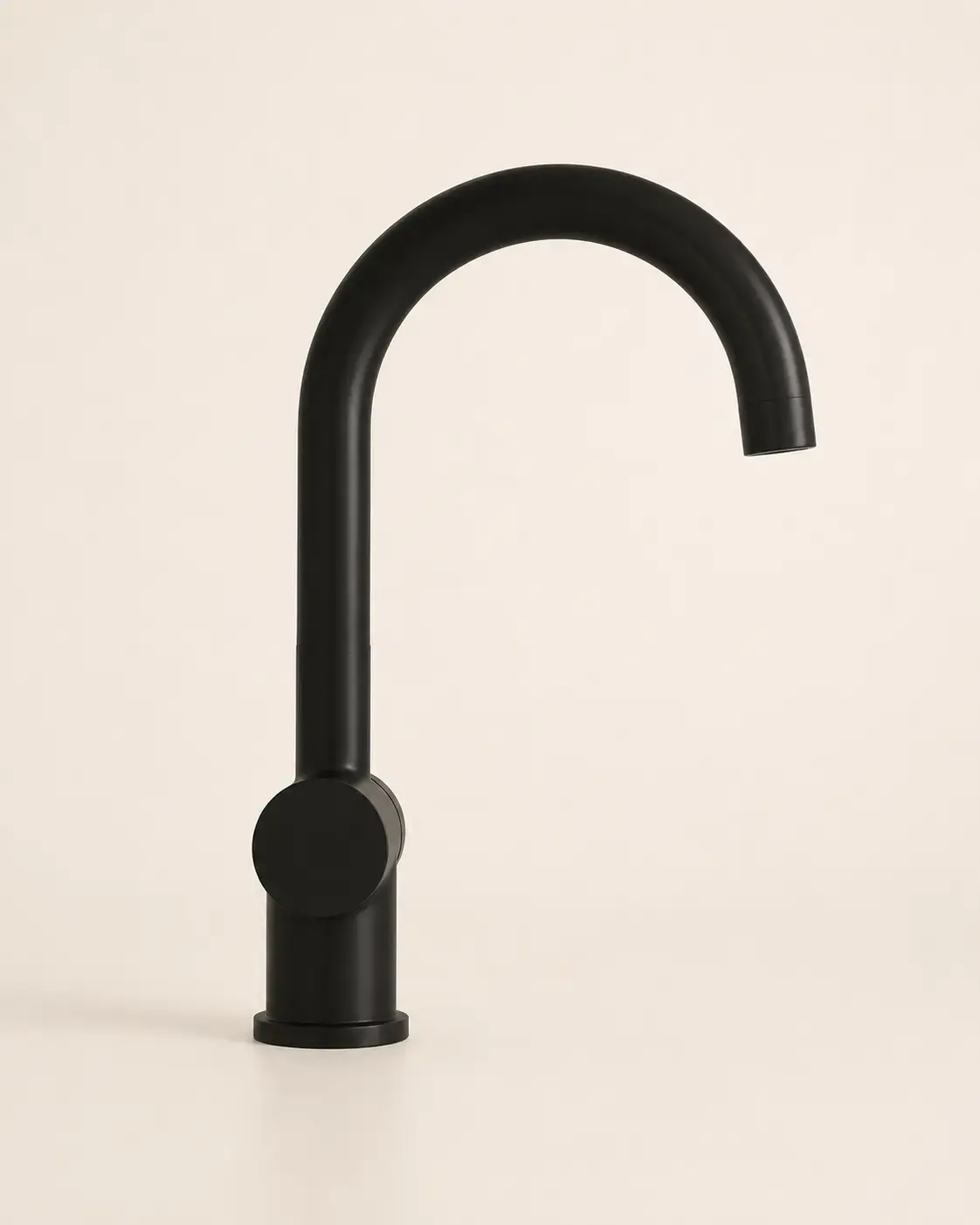 Robinet mitigeur lavabo col de cygne noir brossé, Châtelet