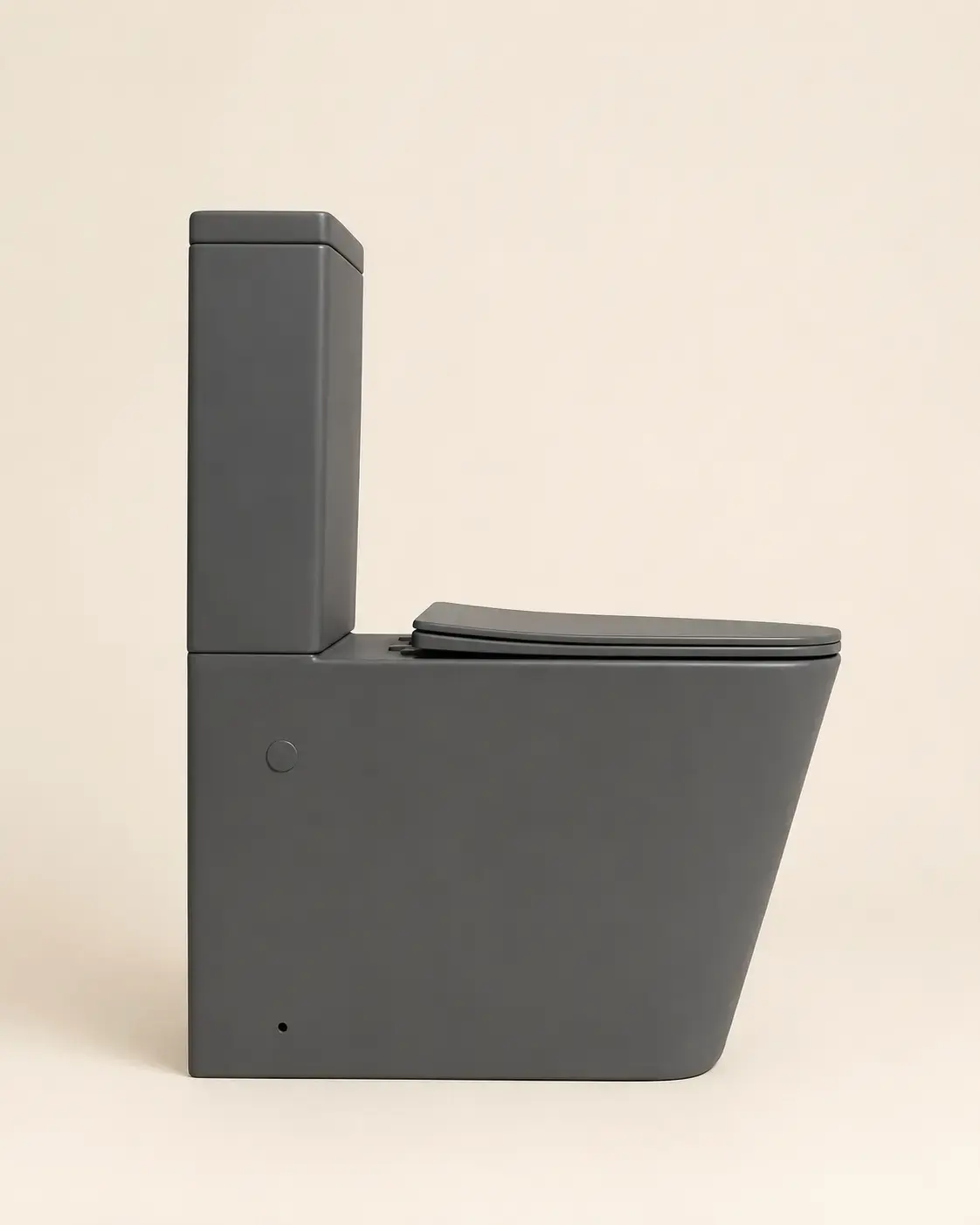 WC à poser, 64x38x83 cm, Gris foncé mat, Flavio