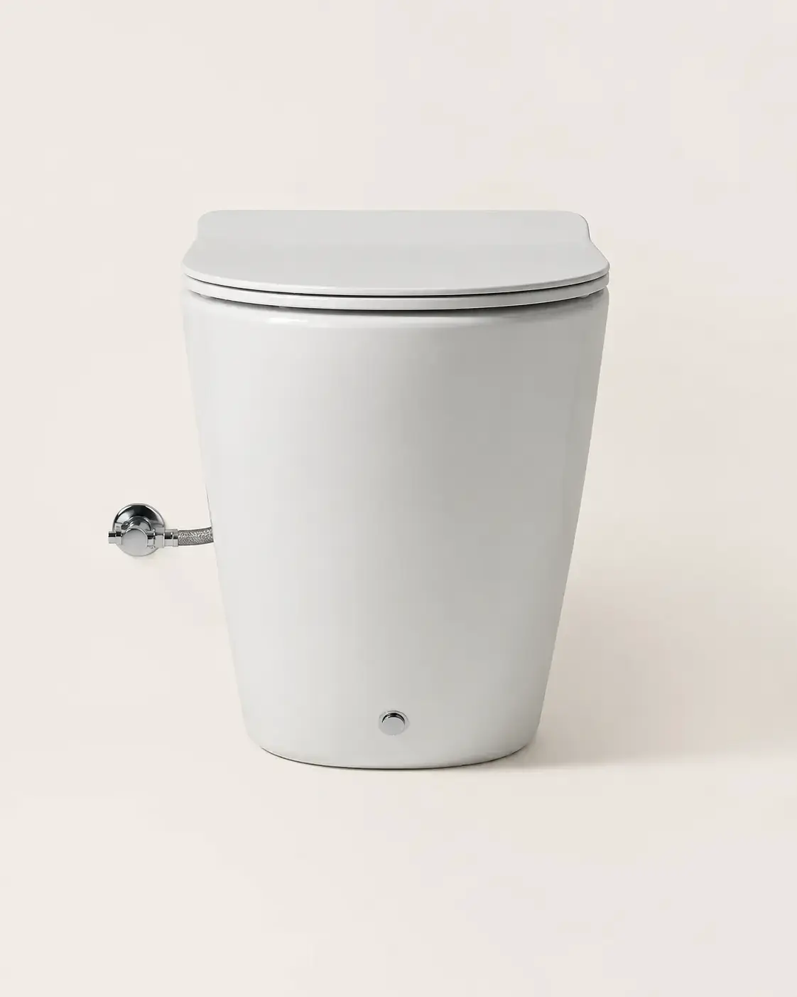 WC à poser blanc brillant ne nécessitant pas de réservoir + abattant Blanc brillant, W3.0 Lucio 2 